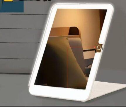 Rechargeable folding flat mirror